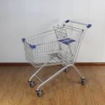 125L Retail Galvanized European Market Supermarket Shopping Trolley