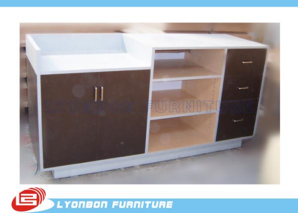 Buy cheap MDF Laminated Shop Cash Counter With Drawers , Common Style Retail Desk Counter from wholesalers