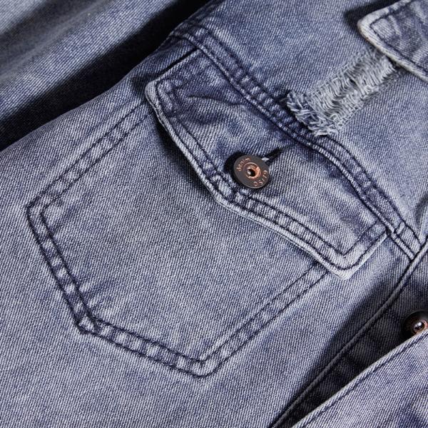 Best clothing manufacturers in China Breathable Oversize Light Blue Jeans Jacket
