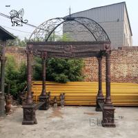 Buy cheap Antique Iron Gazebo Wrought Iron Pavilion Garden Metal Large European Style product