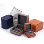 Custom Elegant Jewelry Packaging Box in PU Leather for Rings Necklaces and