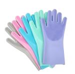 Silicone Reusable Rubber Dishwashing Mitten For Household Bathroom Pet Bathing