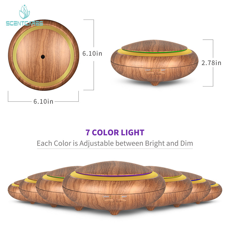 Bedroom Round 150 CFM Wood Aromatherapy Diffuser