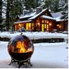 Buy cheap Outdoor 800mm Diameter Rustic Red Steel Fire Ball Or Customized from wholesalers