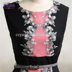 Casual polyester spandex new design lady casual women's clothing print dress for