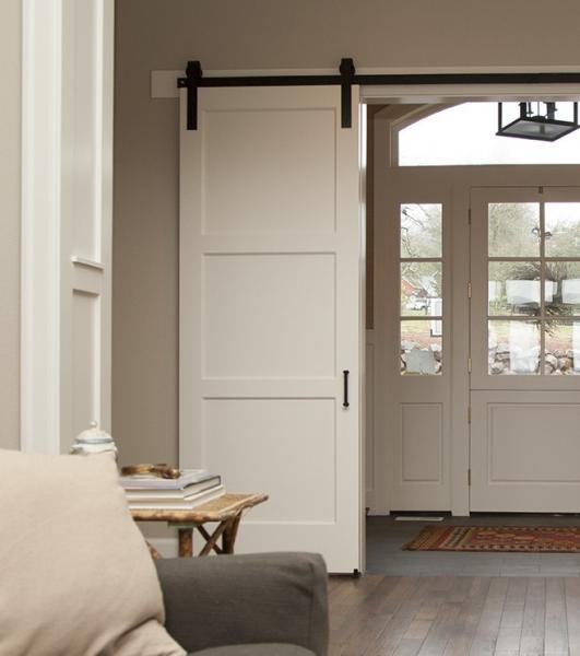Buy cheap Simple Style Sliding Barn Wood Doors 125cm Width HDF PU Painting from wholesalers