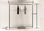 Iron Powder Coated Matt Black Garment Display Stands / Clothes Display Rack