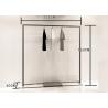 Buy cheap Iron Powder Coated Matt Black Garment Display Stands / Clothes Display Rack from wholesalers