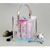 Buy cheap promotional clear pvc cosmetic bags handle zipper for sale, eco soft loop die cut pvc clear handle plastic shopping bags from wholesalers