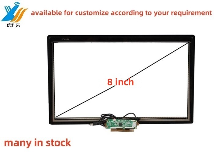 8 inch Multi touch projected USB capacitive (PCAP) GG GFF ITO touch screen panel Tft LCD Display LED Monitor customized AR AG AF Anti-UV waterproof
