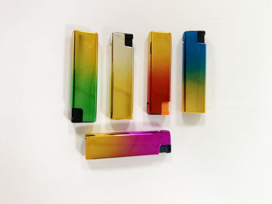 Wholesale Rechargeable Plastic Windproof Refillable Electric Gas Lighter with Colorful Ironclad