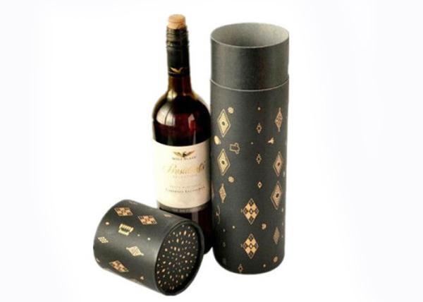 Buy cheap PU Tube Kraft Paper Single Bottle Wine Box , Damp Proof Wine Carrier Box Recylced from wholesalers