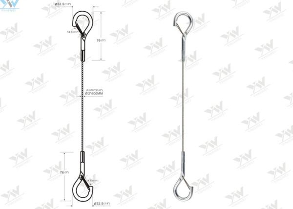 Buy cheap Ø 2.0 MM Wire Rope Sling Spring Loaded Hooks End Stainless Steel Wire Tracers from wholesalers