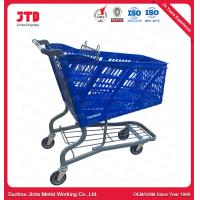 Buy cheap 125L Plastic Trolley Basket Chrome Plated For Shopping Mall product