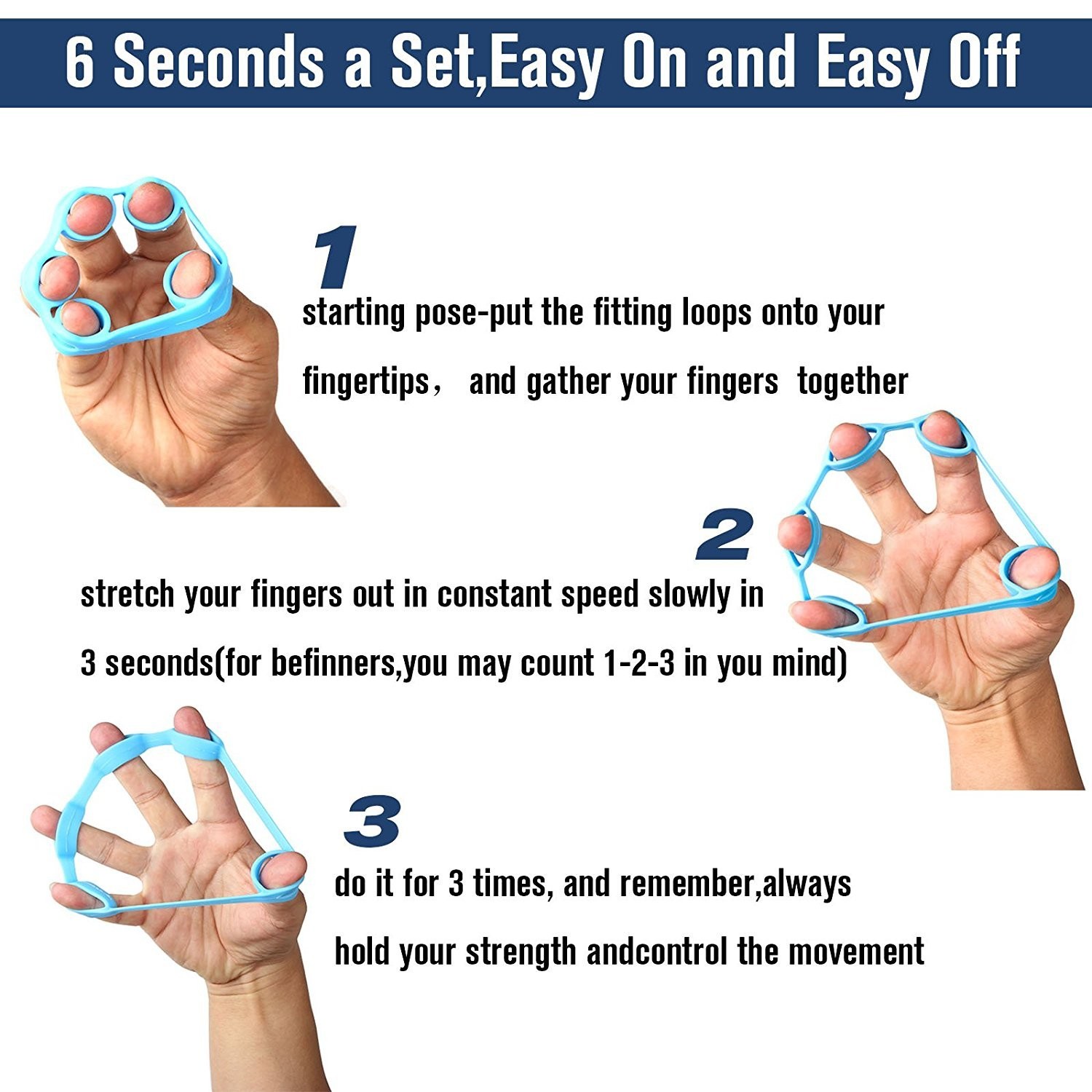 Silicone Hand Grip Strengthener Finger Exerciser Grip Strength Trainer NEW MATERIAL Forearm Grip Workout FingerStretcher