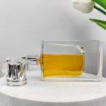 Clear 100ml 50ml Glass Perfume Refill Bottle with Silver Sprayer Stylish and