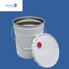 Buy cheap 20L Round Metal Paint Bucket White Exterior With Metal Cover from wholesalers