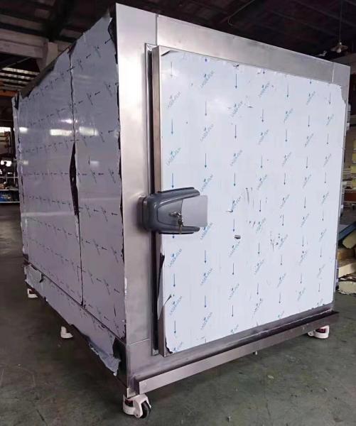 Customized Hinged Door 150mm Steel Blast Chiller 42KG/M3 Density Deep Freezer