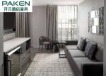 All Black Hotel Bedroom Furniture Sets Deep Hue Gray Tinted Ash Tree Veneer