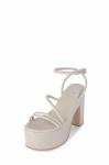Glazed Leather Womens Wedge Heeled Shoes