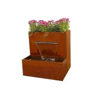 Buy cheap Waterfall Herb Planter Corten Steel Water Feature For Outside Garden Decor product