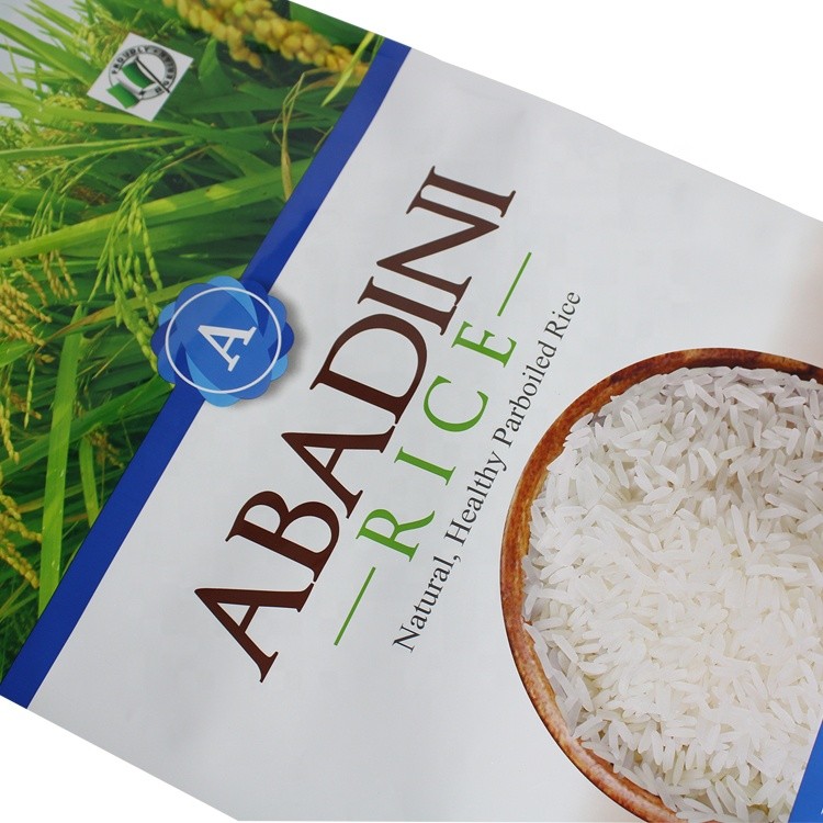Custom Printing Plastic 1kg 2kg 5kg 10kg Size Of Basmati Vacuum Rice Bag With Handle