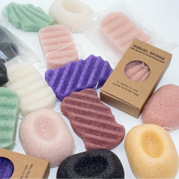 Buy cheap Organic Skincare Body Bath Wave Shaped Konjac Sponge from wholesalers