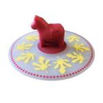Customizable Cute Cartoon Coffee Cup Silicone Lid Reusable Dustproof Cup Lid,