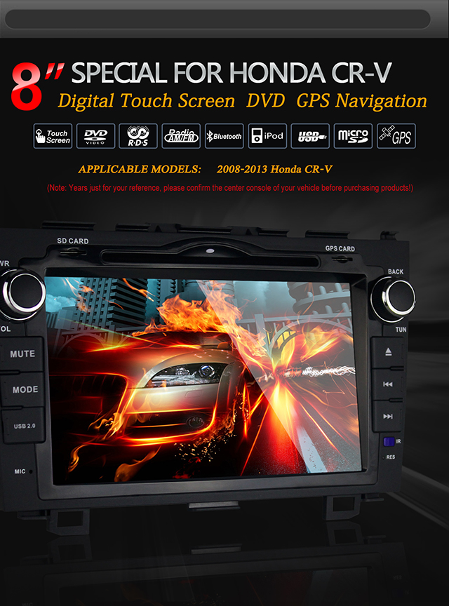 Ouchuangbo Car Multimedia DVD System for Honda CRV 2008-2011 Android 4.2 GPS Navigation iPod USB RDS OCB-8815B