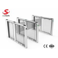 Buy cheap High Strength Flap Barrier Gate Entrance Durable Tempered Glass Swing Door product