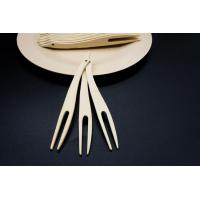Buy cheap 100mm Dessert Disposable Bamboo Forks smooth Customized For Salad product