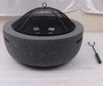 MGO Stone Barbecue Fire Bowl Painted Steel Fire Pit Cool Camping Accessories 59