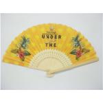 Party Wedding Gift Spanish Mini Bamboo Silk Fabric Hand Fan Custom Printed