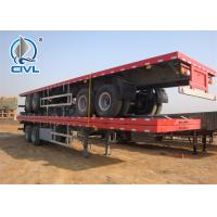 Buy cheap Flatbed Transport Semi Trailer Trucks 2 Axle Four Double Container Trailer product