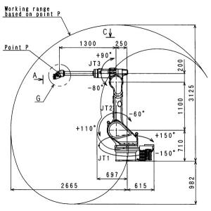 Buy cheap KF263 6 Axis Kawasaki Robot Industrial Handling Robot Arm from wholesalers