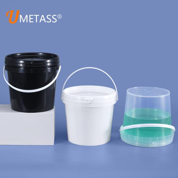ISO9001SGS Certified Certified Black 2L PP Plastic Bucket for Honey and Ice