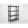 Buy cheap 144CM Walnut Soild Wooden Book Rack Four Tiers For Living Room Corner Storage from wholesalers