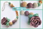 baby name pacifier holder, wood bead pacifier clip , baby shower gift, dummy
