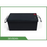 Buy cheap Black 36V 80AH Lithium Rechargeable Battery Pack With Long Life 2000 Cycles product
