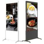 Ultra Thin Floor Standing Advertising Display Digital Signage For Supermarket