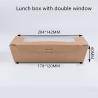 Buy cheap 1200ml 337 380 400gsm Kraft Paper Lunch Box With PET Window from wholesalers