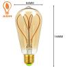 Buy cheap 220V 2400K Vintage Led Filament Bulb 64*148mm ST64 LED Filament Bulb 6W from wholesalers