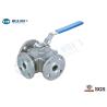 Buy cheap SS316 Full Port Industrial Ball Valve 4 Way 3 Seats Type With Flange Ends from wholesalers