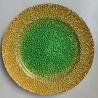 Buy cheap Hot selling High Quality Blue Silver Decoration Glass Charger Plate from wholesalers