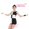 Buy cheap Elegant Black White Dance Competition Costumes Sequin Vest Dance Dress from wholesalers