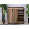 Buy cheap MDF Chipboard Material Shoe Rack Cabinet , Wooden Shoe Shelf 15mm Desktop Thickness from wholesalers