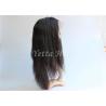 Buy cheap Tangle Free Human Hair Glueless Full Lace Wigs / Straight Remy Hair Weave from wholesalers