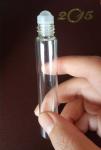 18ml White Plastic Tall Empty Roll On Bottle Screw Cap Mini Eye Cream Skin