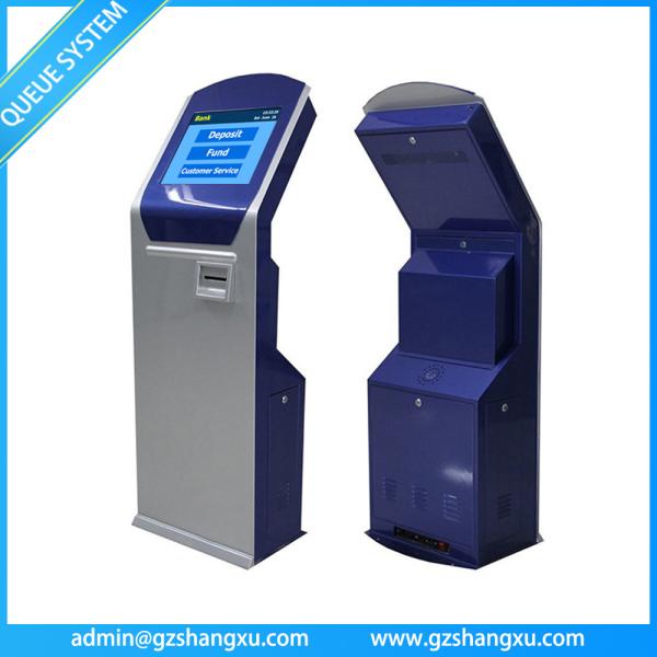 Quality Bank/Hospital Queuing System 17 inch Touch Screen Ticket Number Dispenser Kiosk Machine for sale