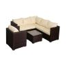 Buy cheap 180g Polyester 5 Piece Wicker Patio Set , Rattan Garden Furniture Table And Chairs from wholesalers